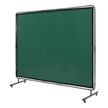 VEVOR Welding Screen with Frame, 6' x 8' Welding Curtain Screen, Flame-Resistant Vinyl Welding Protection Screen on 4 Swivel Wheels (2 Lockable), Moveable & Professional for Workshop/Industrial, Green
