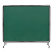 VEVOR Welding Screen with Frame, 6' x 8' Welding Curtain Screen, Flame-Resistant Vinyl Welding Protection Screen on 4 Swivel Wheels (2 Lockable), Moveable & Professional for Workshop/Industrial, Green