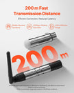 VEVOR DMX Wireless Receiver Transmitter Controller for Stage Light 8 PCs Silver