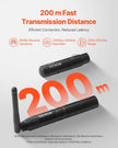 VEVOR DMX Wireless Receiver Transmitter Controller for Stage Light 8 PCs Black
