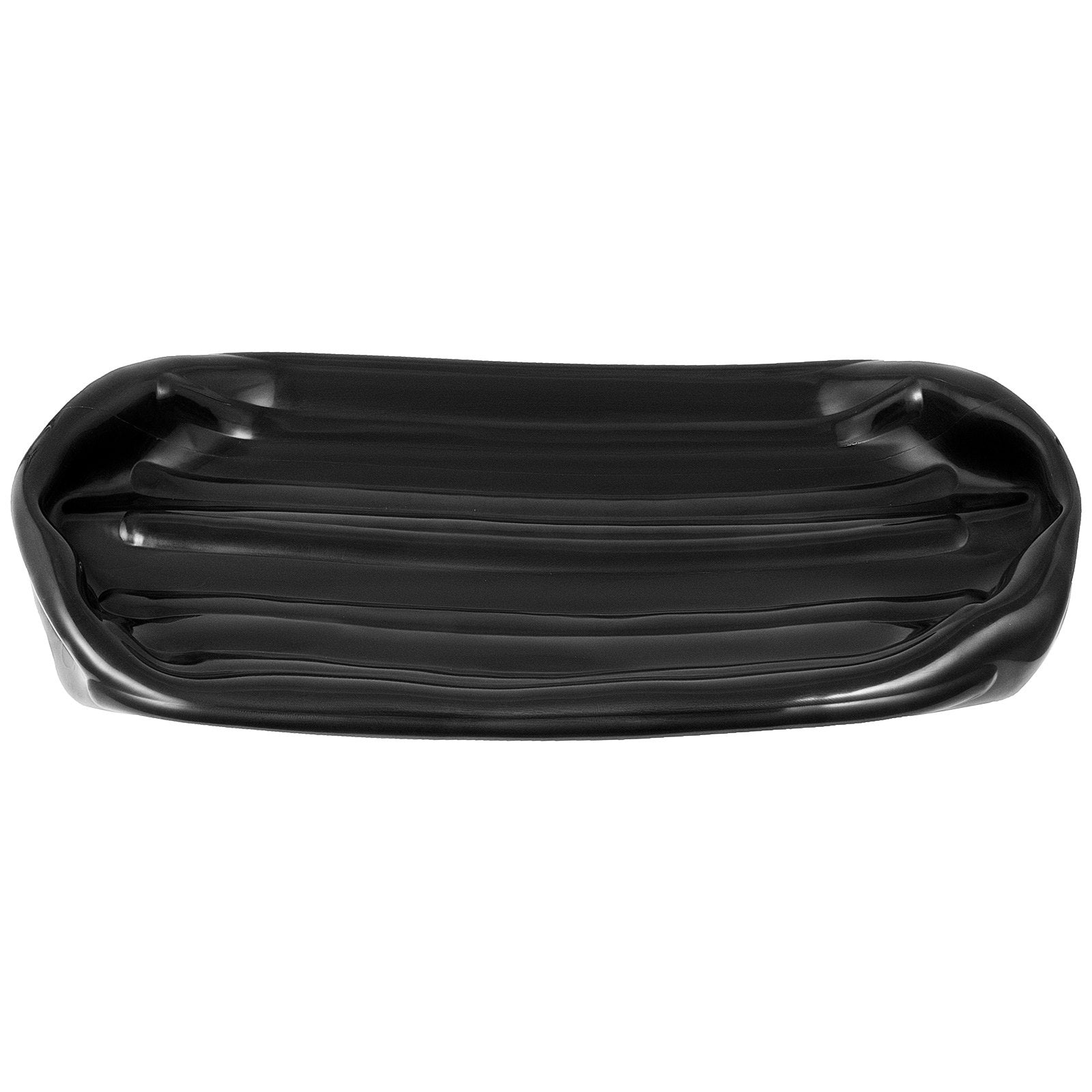 VEVOR Boat Fender, 10 x 28 Inch Inflatable Vinyl Boat Fenders, 4 pcs Ribbed Boat Bumpers, with Center Hole, for Bumpers Protection, Black