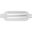 VEVOR Boat Fender 8.5 x 27 inches White Boat Protection Pack of 4 Ribbed Twin Eyes Boat Fender Bumper and Pump to Inflate