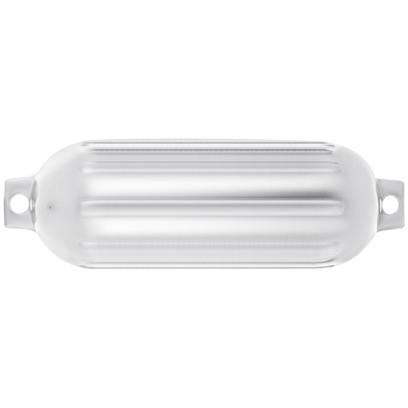 VEVOR Boat Fender 8.5 x 27 inches White Boat Protection Pack of 4 Ribbed Twin Eyes Boat Fender Bumper and Pump to Inflate