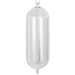 VEVOR Boat Fender 8.5 x 27 inches White Boat Protection Pack of 4 Ribbed Twin Eyes Boat Fender Bumper and Pump to Inflate