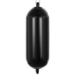 VEVOR Boat Fender 8.5 x 27 inches Black Boat Protection Pack of 4 Ribbed Twin Eyes Boat Fender Bumper and Pump to Inflate