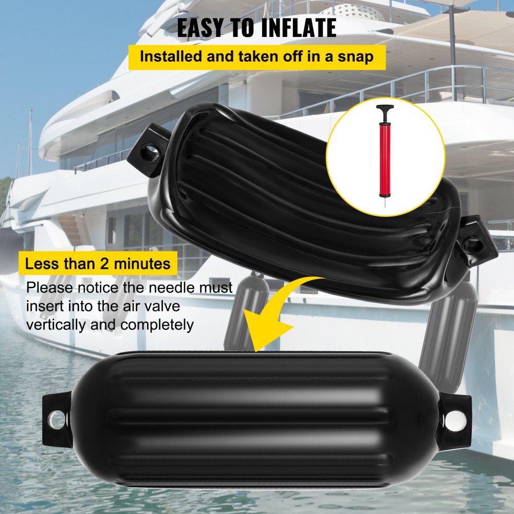 VEVOR Boat Fenders 4 Ribbed 8\