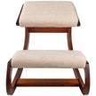 VEVOR Kneeling Chair Rocking Wooden Heavy Duty Better Posture Kneeling Stool 330lbs Load Posture Correct Office Stool Pecan