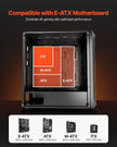 VEVOR PC Case Full-Tower Gaming Computer Case 3 PWM Fans for E-ATX Motherboard