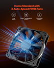 VEVOR PC Case Full-Tower Gaming Computer Case 3 PWM Fans for E-ATX Motherboard