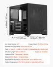 VEVOR Mid-Tower ATX PC Case Dual Chamber Gaming Computer Case No Fan Included