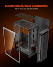 VEVOR Mid-Tower ATX PC Gaming Case Computer Case Box with 4 x 120 mm ARGB Fans