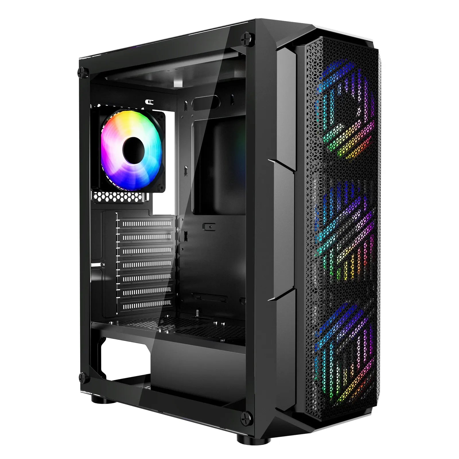 VEVOR Mid-Tower ATX PC Gaming Case Computer Case Box with 4 x 120 mm ARGB Fans