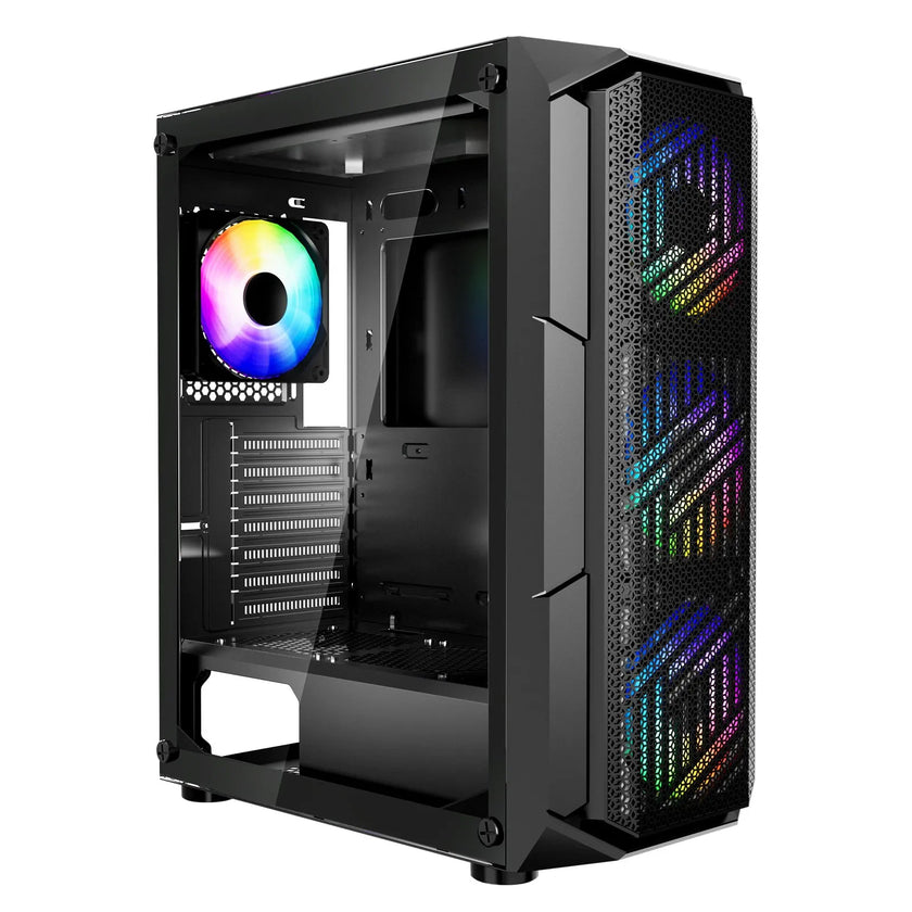 VEVOR Mid-Tower ATX PC Gaming Case Computer Case Box with 4 x 120 mm ARGB Fans