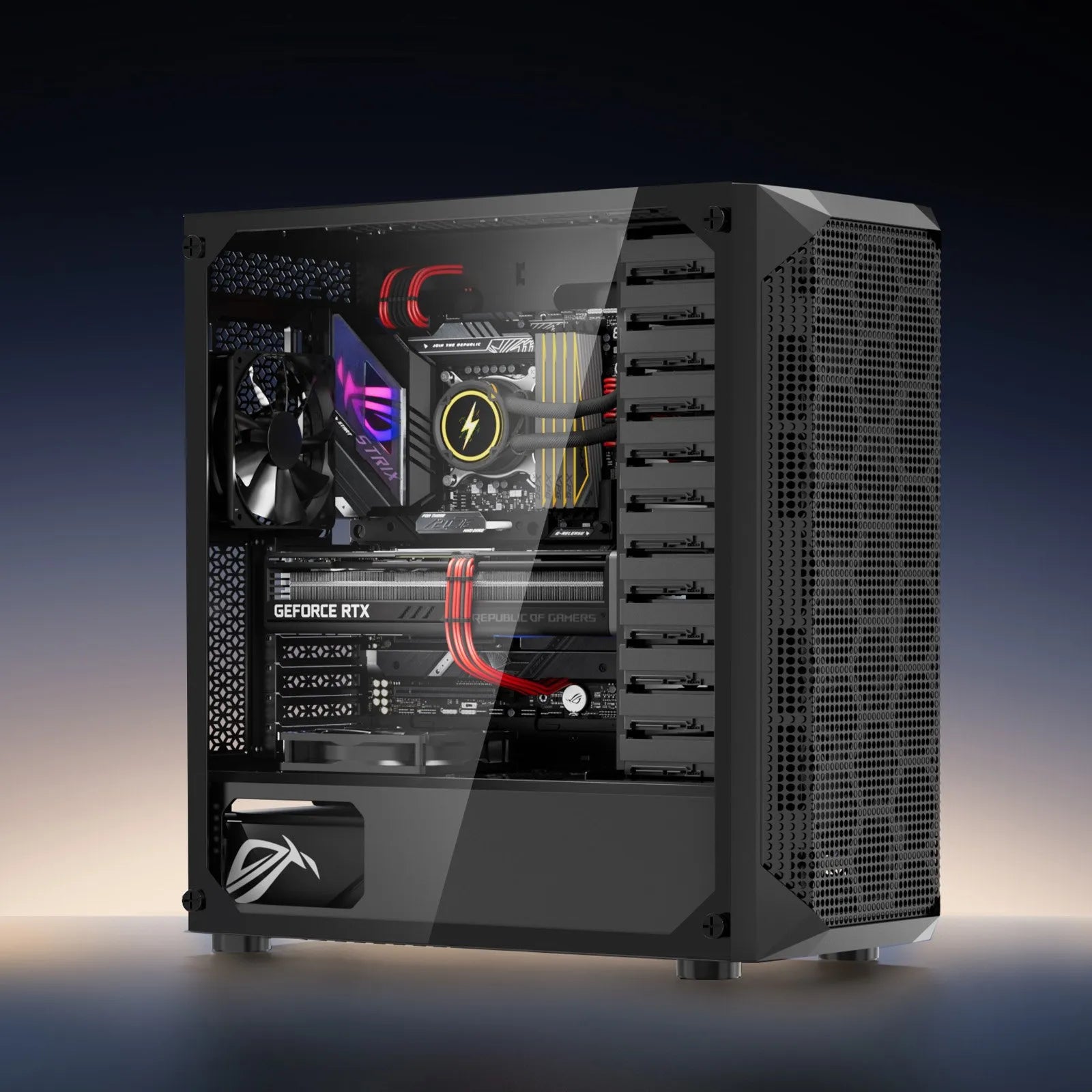VEVOR PC Gaming Case Mid-Tower Computer Case 4 x 120 mm Fans for ATX/M-ATX/ITX