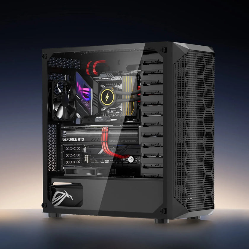 VEVOR PC Gaming Case Mid-Tower Computer Case 4 x 120 mm Fans for ATX/M-ATX/ITX
