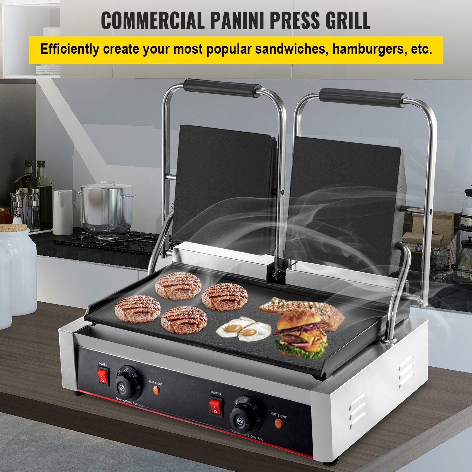 3600W Electric Bread Twin Grill Sandwich Bread Toaster Press Maker