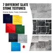 VEVOR Concrete Stamps Mat 24 in 7 pcs Texturing Skin Polyurethane Texture Molds