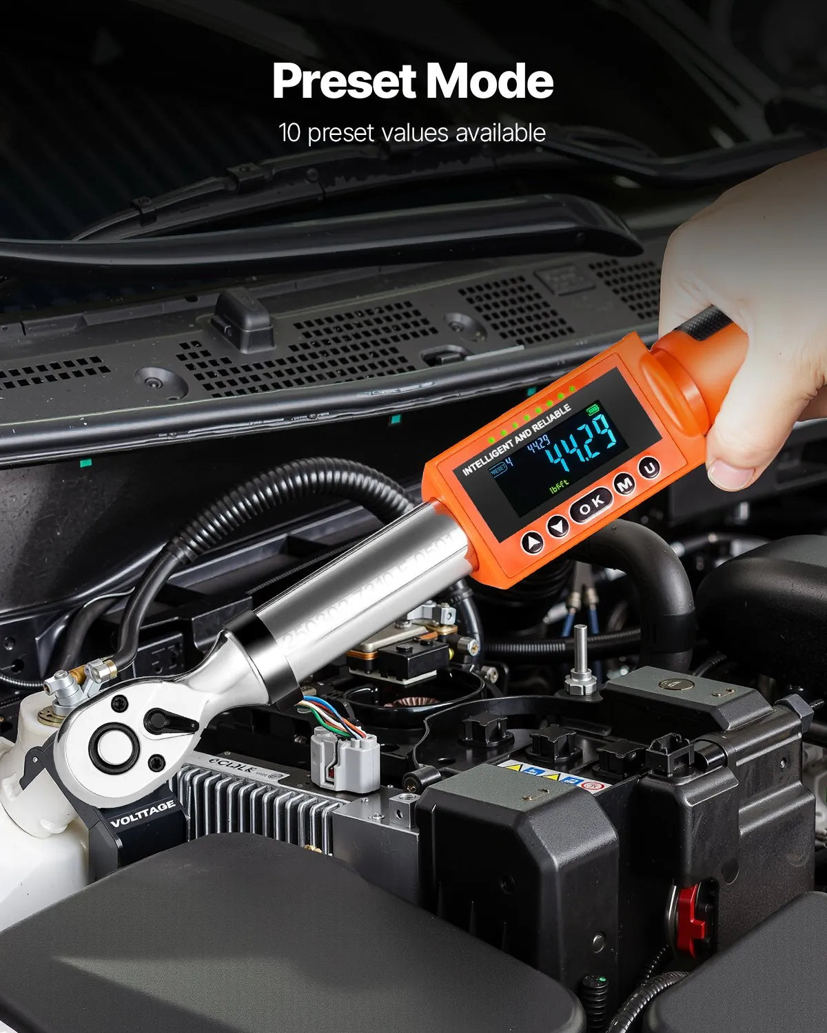 VEVOR Digital Torque Wrench 3/8 Inch Drive 0-99.57 lbf-ft / 0-135 N.m 72-Tooth