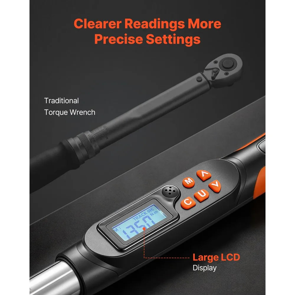 Digital Adjustable Torque Wrench with LCD Display, 0–1.5