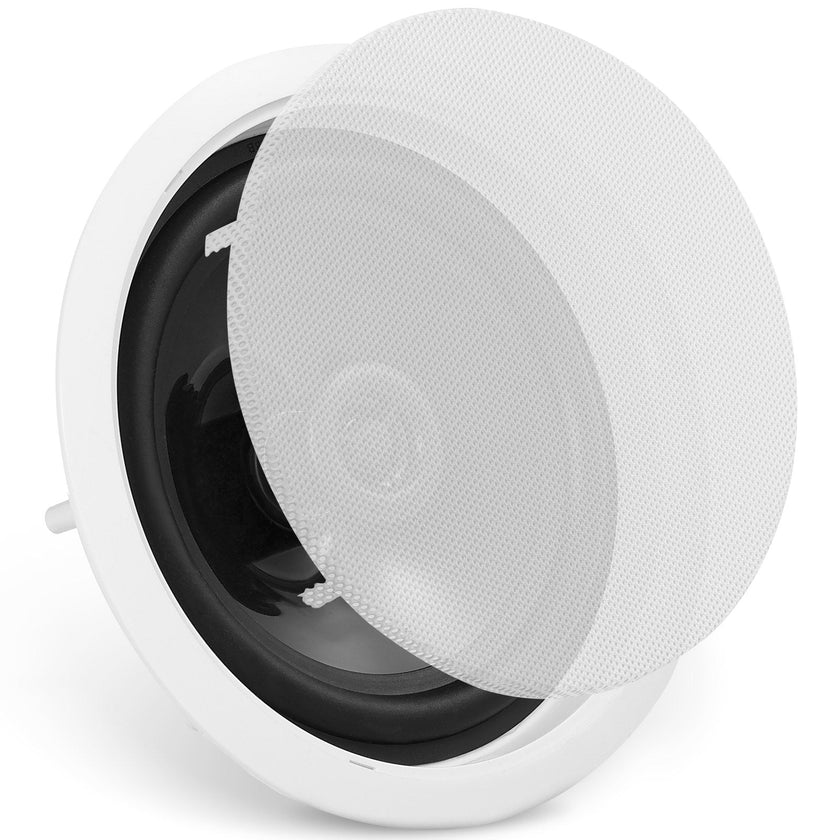VEVOR 6.5 Inch in Ceiling Speakers, 150-Watts, Flush Mount Ceiling & in-Wall Speakers System with 8?Impedance 89dB Sensitivity, for Home Kitchen Living Room Bedroom or Covered Outdoor Porches, Single