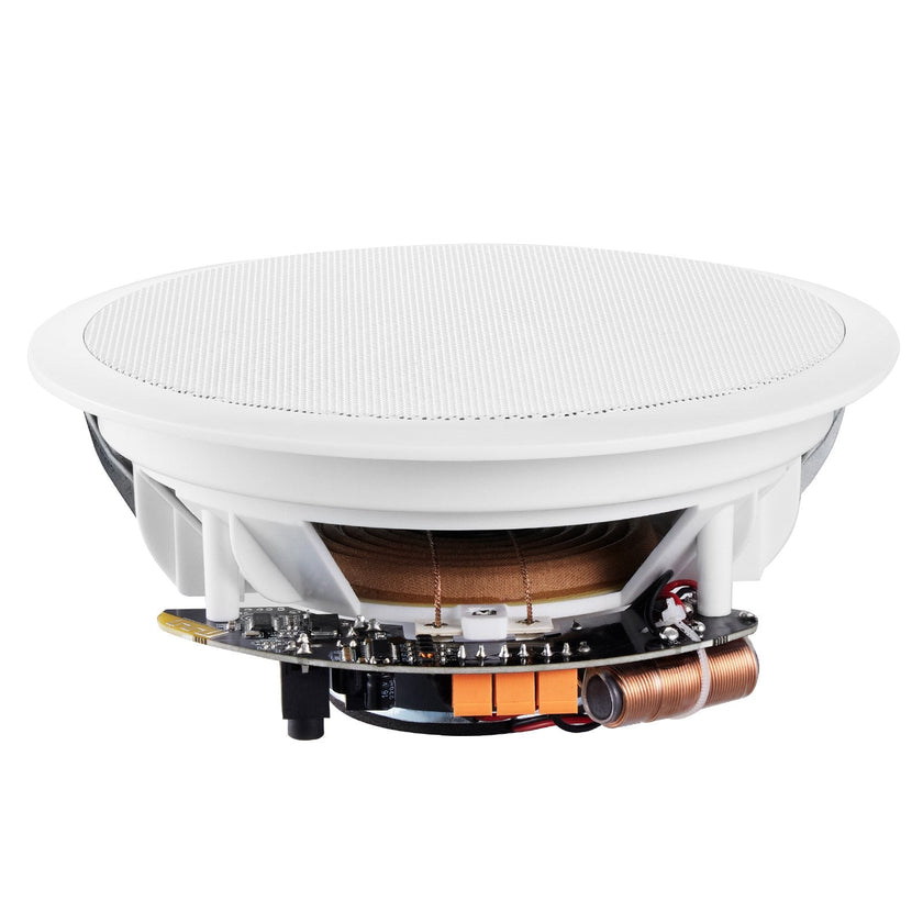 VEVOR 6.5'' Bluetooth in Ceiling Speakers, 150W, Flush Mount Ceiling & in-Wall Speaker System with 8?Impedance 89dB Sensitivity, for Home Kitchen Living Room Bedroom or Covered Outdoor Porches, Single
