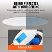 VEVOR 2 PCs 8 Inch in Ceiling Speakers, 50-Watts, Flush Mount Ceiling & in-Wall Speakers System with 8?Impedance 89dB Sensitivity, for Home Kitchen Living Room Bedroom or Covered Outdoor Porches