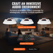 VEVOR 2 PCs 8 Inch in Ceiling Speakers, 50-Watts, Flush Mount Ceiling & in-Wall Speakers System with 8?Impedance 89dB Sensitivity, for Home Kitchen Living Room Bedroom or Covered Outdoor Porches