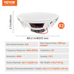 VEVOR 2 PCs 8 Inch in Ceiling Speakers, 50-Watts, Flush Mount Ceiling & in-Wall Speakers System with 8?Impedance 89dB Sensitivity, for Home Kitchen Living Room Bedroom or Covered Outdoor Porches