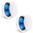 VEVOR 2 PCs 8 Inch in Ceiling Speakers, 50-Watts, Flush Mount Ceiling & in-Wall Speakers System with 8?Impedance 89dB Sensitivity, for Home Kitchen Living Room Bedroom or Covered Outdoor Porches