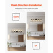 5-Light Bathroom Vanity Light Fixture, 37.1-Inch Modern Wall Light with Clear Glass Shades, E26 Base, Matte Black