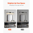 5-Light Bathroom Vanity Light Fixture, 37.1-Inch Modern Wall Light with Clear Glass Shades, E26 Base, Matte Black