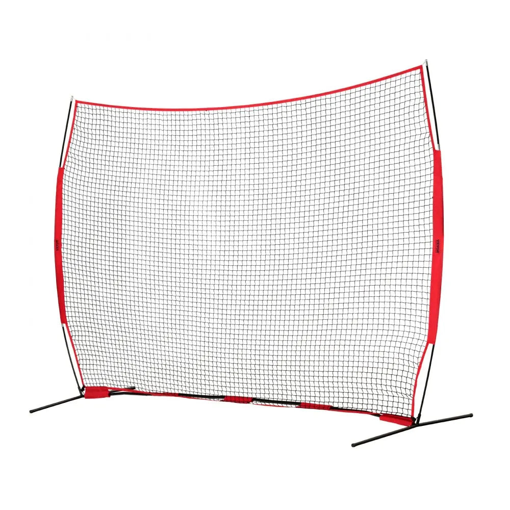 VEVOR Barricade Backstop Net, 12x9 ft Ball Sports Barrier Netting, Portable Practice Equipment with Carry Bag, Protection Screen for Baseball Softball Lacrosse Soccer Hockey Training, for Backyard