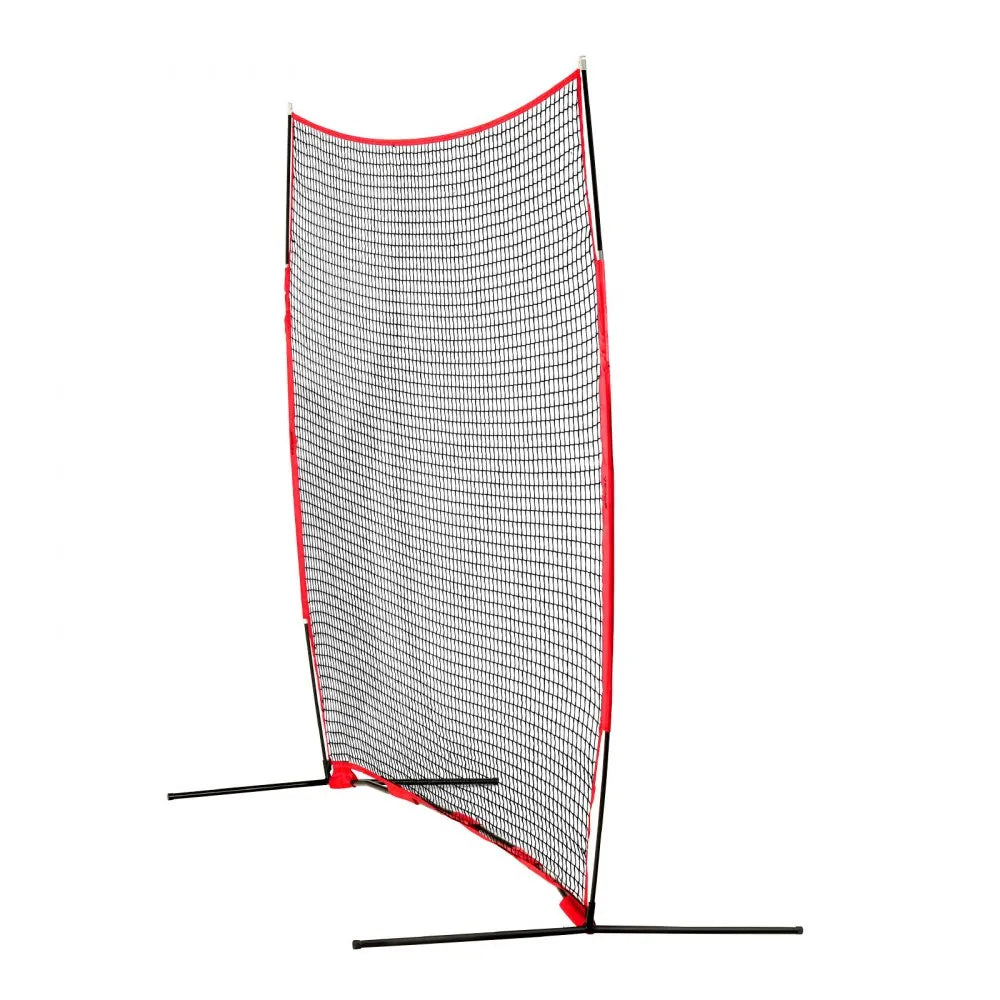 VEVOR Barricade Backstop Net, 12x9 ft Ball Sports Barrier Netting, Portable Practice Equipment with Carry Bag, Protection Screen for Baseball Softball Lacrosse Soccer Hockey Training, for Backyard