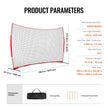 VEVOR Barricade Backstop Net, 16x10 ft Ball Sports Barrier Netting, Portable Practice Equipment with Carry Bag, Protection Screen for Baseball Softball Lacrosse Soccer Hockey Training, for Backyard