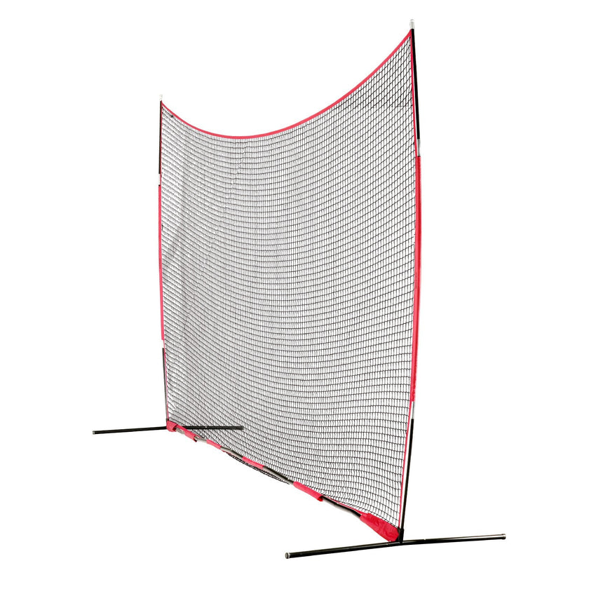 VEVOR Barricade Backstop Net, 20x10 ft Ball Sports Barrier Netting, Portable Practice Equipment with Carry Bag, Protection Screen for Baseball Softball Lacrosse Soccer Hockey Training, for Backyard