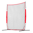 VEVOR Barricade Backstop Net, 7x7 ft Ball Sports Barrier Netting, Portable Practice Equipment with Carry Bag, Protection Screen for Baseball Softball Lacrosse Soccer Hockey Training, for Backyard
