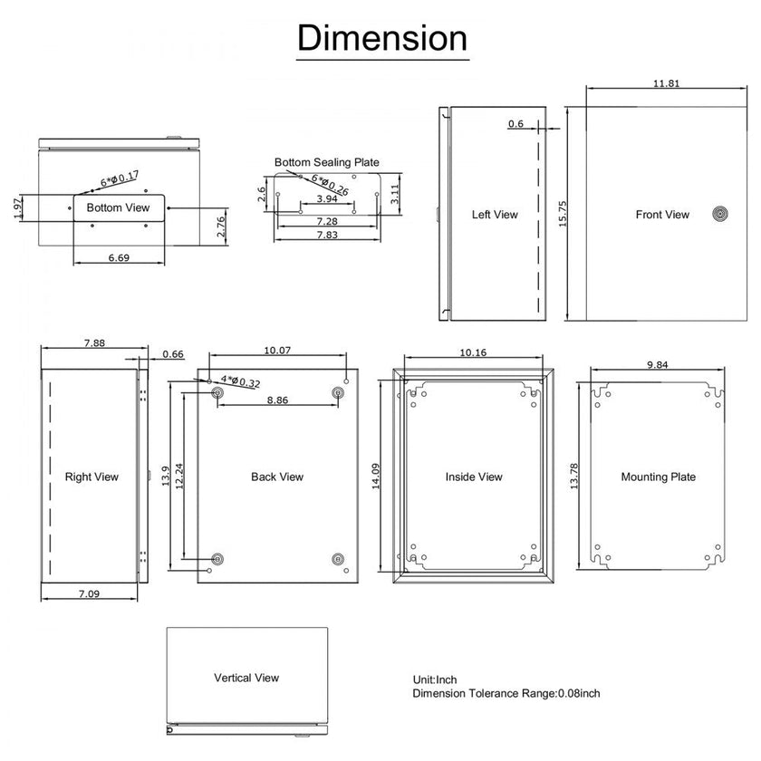 VEVOR Steel Electrical Box 16