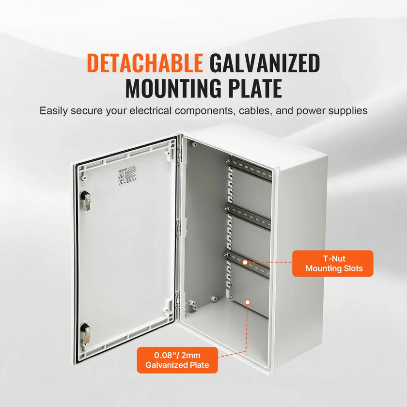 VEVOR Fiberglass Enclosure 23.6 x 15.7 x 9.1