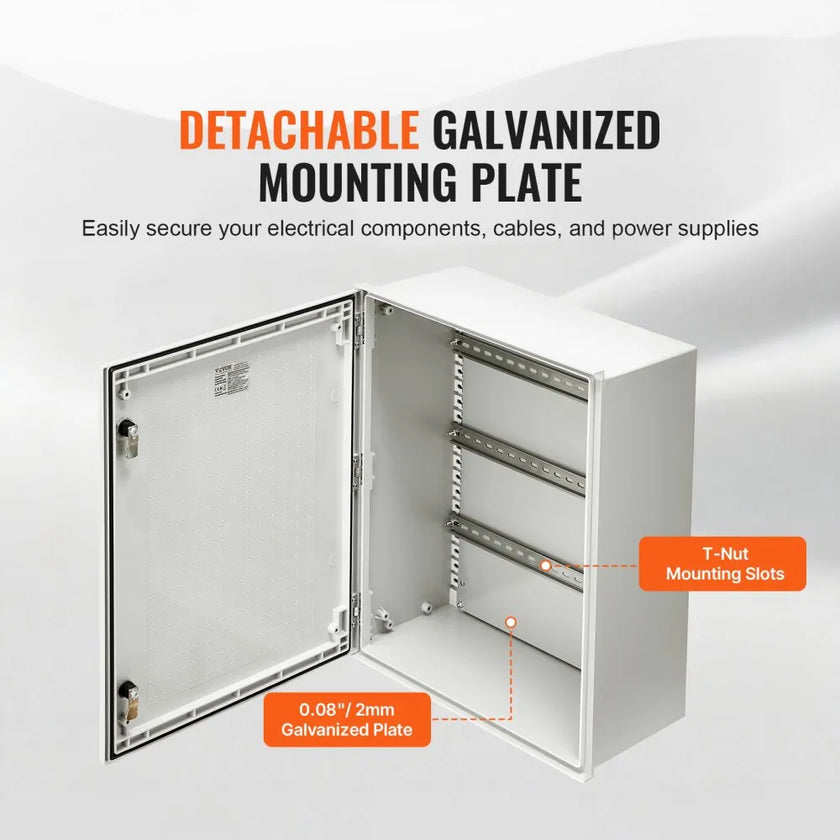 VEVOR Fiberglass Enclosure 23.6 x 19.7 x 9.1