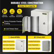VEVOR Steel Electrical Box 12'' x 10'' x 6'' Electrical Enclosure Box, Carbon Steel Hinged Junction Box, IP65 Weatherproof Metal Box Wall-Mounted Electronic Equipment Enclosure Box with Mounting Plate