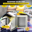 VEVOR Steel Electrical Box 12'' x 10'' x 6'' Electrical Enclosure Box, Carbon Steel Hinged Junction Box, IP65 Weatherproof Metal Box Wall-Mounted Electronic Equipment Enclosure Box with Mounting Plate