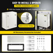 VEVOR Steel Electrical Box 12'' x 10'' x 6'' Electrical Enclosure Box, Carbon Steel Hinged Junction Box, IP65 Weatherproof Metal Box Wall-Mounted Electronic Equipment Enclosure Box with Mounting Plate