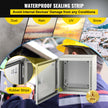 VEVOR Steel Electrical Box 12'' x 12'' x 8'' Electrical Enclosure Box, Carbon Steel Hinged Junction Box, IP65 Weatherproof Metal Box Wall-Mounted Electronic Equipment Enclosure Box with Mounting Plate