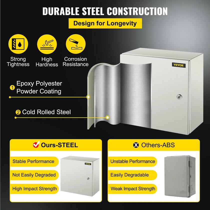 VEVOR Steel Electrical Box 16 x 16 x 8