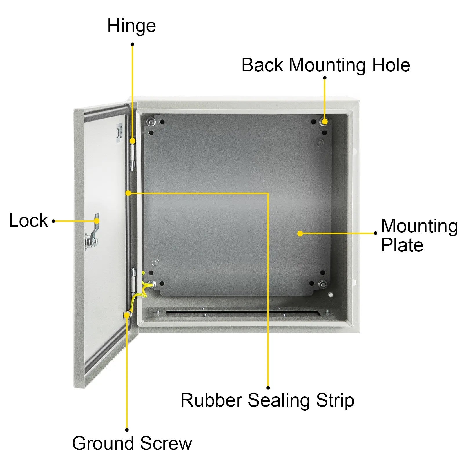 VEVOR Steel Electrical Box 16 x 16 x 8