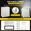 VEVOR Steel Electrical Box 20'' x 16'' x 8'' Electrical Enclosure Box, Carbon Steel Hinged Junction Box, IP65 Weatherproof Metal Box Wall-Mounted Electronic Equipment Enclosure Box with Mounting Plate