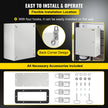 VEVOR Steel Electrical Box 20'' x 16'' x 10'' Electrical Enclosure Box, Carbon Steel Hinged Junction Box IP65 Weatherproof Metal Box Wall-Mounted Electronic Equipment Enclosure Box with Mounting Plate