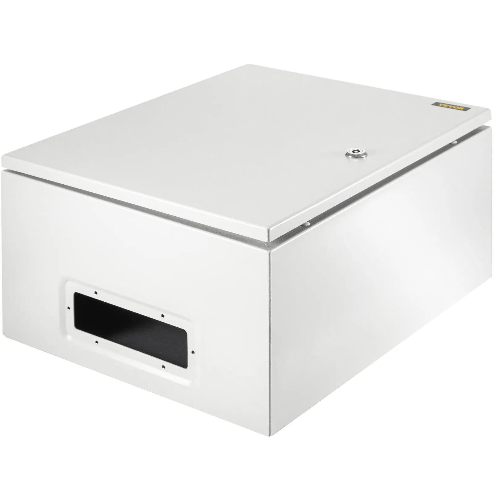VEVOR Steel Electrical Box 20'' x 16'' x 10'' Electrical Enclosure Box, Carbon Steel Hinged Junction Box IP65 Weatherproof Metal Box Wall-Mounted Electronic Equipment Enclosure Box with Mounting Plate