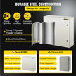 VEVOR Steel Electrical Box 24'' x 24'' x 8'' Electrical Enclosure Box, Carbon Steel Hinged Junction Box, IP65 Weatherproof Metal Box Wall-Mounted Electronic Equipment Enclosure Box with Mounting Plate