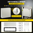 VEVOR Steel Electrical Box 24'' x 24'' x 8'' Electrical Enclosure Box, Carbon Steel Hinged Junction Box, IP65 Weatherproof Metal Box Wall-Mounted Electronic Equipment Enclosure Box with Mounting Plate